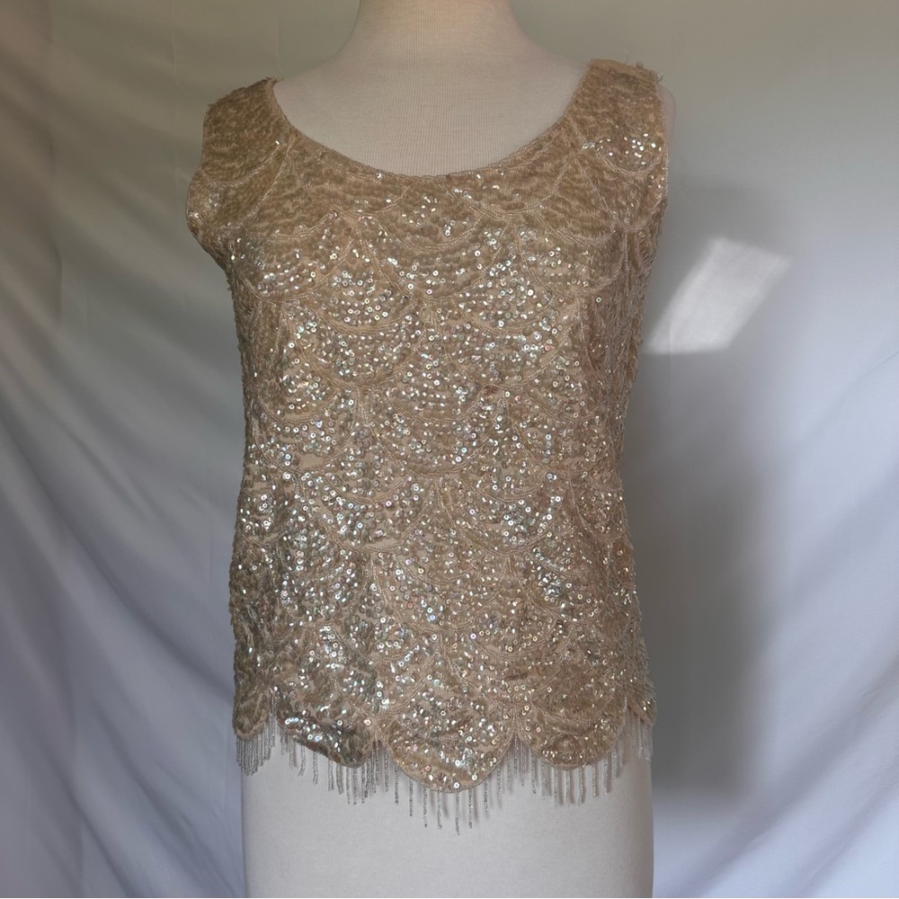1960s Vintage Sequin and Beaded Blouse